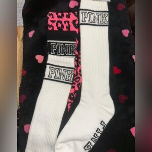 Three Pairs of PINK Victoria’s Secret Knee-High Socks